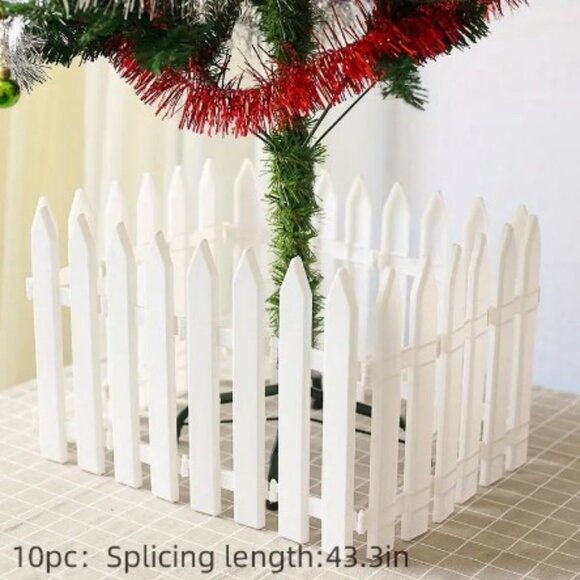 Mini White Plastic Picket Fence - Picture 1 of 2